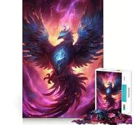Puzzle Phénix Mystique pour Adultes 1000 Pièces Jeu de logique et de Stimulation Cognitive Soulagement de l'anxiété Découpe précise Cadeau élégant (38x26cm)