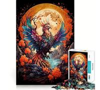 Puzzle Phénix Mystique pour Adultes 1000 Pièces Jeu Intellectuel Apaisant Décoration Murale de Qualité (50x75cm)