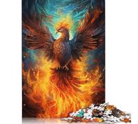 Puzzle Phénix psychédélique 1000 pièces pour Adultes Puzzles en Bois Exercice cérébral Jeu de défi Divertissement Cadeaux Adolescents Activité familiale 1000 pièces (75 x 50 cm)