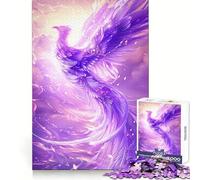Puzzle Phénix Violet 1000 Pièces pour Adultes Jeu Cognitif et de Lien Motif à Assembler Cadeau de Noël (50x75cm)