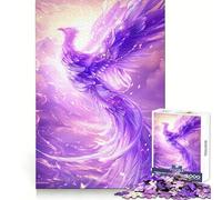 Puzzle phénix Violet pour Adolescents, 1000 pièces, pour stimuler la mémoire, Jeu d'intérieur, Image à Assembler, Cadeau de Noël (38x26cm)