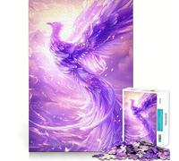 Puzzle phénix Violet pour Adolescents, 1000 pièces, pour stimuler la mémoire, Jeu d'intérieur, Image à Assembler, Cadeau de Noël (38x26cm)