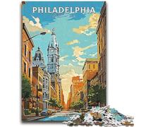 Puzzle Philadelphie Pennsylvanie 1000 pièces pour Adultes, Anti-Stress, Difficile à réaliser, pour la décoration de la Maison, pour 14+ 1000 pièces (26x38cm)