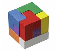 Puzzle - PHILOS - Cube Soma Coloré - Enfant - Multicolore - Puzzle en bois