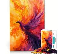 Puzzle Phoenix Aquarelle Art pour Adultes, 1000 pièces, Jeu de logique Transparente, Loisirs, découpe Parfaite, Cadeau créatif (38x52cm)