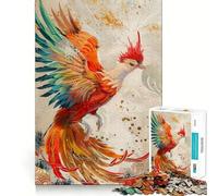 Puzzle Phoenix Créature Légendaire pour Adultes 1000 Pièces Jeu de Logique Transparente Loisirs Silencieux Découpe Parfaite Cadeau Élégant (38x26cm)