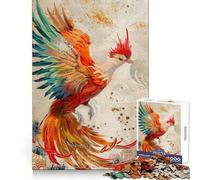 Puzzle Phoenix Créature Légendaire pour Adultes 1000 Pièces Jeu de Logique Transparente Loisirs Silencieux Découpe Parfaite Cadeau Élégant (38x26cm)