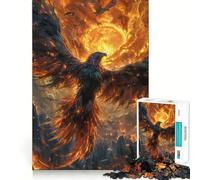 Puzzle Phoenix et Soleil 1000 pièces pour Adultes, Puzzle Relaxant et apaisant, Image à Assembler, Cadeau du Père Noël (38x52cm)