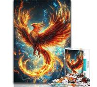 Puzzle Phoenix Flamme 1000 pièces pour Adultes et Adolescents, Anti-Stress, défi Difficile, renforce l'amour Entre Couples 50x75cm