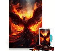 Puzzle Phoenix Flying Fire 1000 pièces pour Adolescents Améliore la mémoire, détente mentale, Bords tranchants, Cadeau créatif (38x26cm)