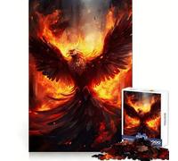 Puzzle Phoenix Flying Fire 1000 pièces pour Adolescents Améliore la mémoire, détente mentale, Bords tranchants, Cadeau créatif (38x26cm)