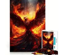 Puzzle Phoenix Flying Fire 1000 pièces pour Adolescents, Jeu de logique, Jeu de Groupe, découpe de précision, Cadeau attentionné (50x75cm)