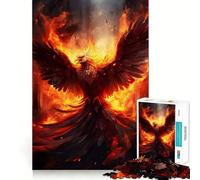 Puzzle Phoenix Flying Fire 1000 pièces pour Adultes, Stimulant la mémoire, Passe-Temps à Domicile, décoration Murale (38x52cm)