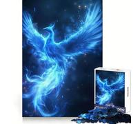 Puzzle Phoenix Neon Animal 1000 pièces pour Adultes Jeu de logique Puissant et apaisant Bords Transparents Cadeau touchant (38x26cm)