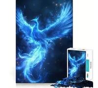 Puzzle Phoenix Neon Animal 1000 pièces pour Adultes Jeu de logique Puissant et apaisant Bords Transparents Cadeau touchant (38x26cm)