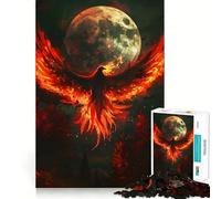 Puzzle Phoenix Pleine Lune 1000 pièces pour Adolescents, Jeu de logique et de Sens, Simple et Amusant, Bords Lisses, Cadeau élégant (38x52cm)