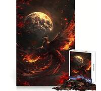 Puzzle Phoenix Pleine Lune 1000 pièces pour Adolescents, Jeu de logique mentale, évasion apaisante, Objet de Collection aux Bords Fins (38x52cm)