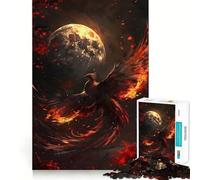 Puzzle Phoenix Pleine Lune 1000 pièces pour Adolescents, Jeu intellectuel, Moments en Famille, découpe de qualité, Cadeau Unique (50x75cm)