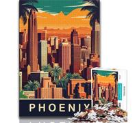 Puzzle Phoenix Skyline 1000 pièces pour Adultes et Adolescents, Jouet éducatif et éducatif, idéal comme Cadeau pour Toute la Famille 38x26cm