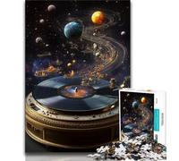 Puzzle phonographique Ciel étoilé 1000 pièces pour Adultes et Adolescents, Jeu éducatif pour Anniversaire et Noël à partir de 14 Ans (Taille 75x50cm)