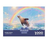 Puzzle Phoque 1000 Pièces en Carton pour Adultes Enfants Jeu Éducatif Jeu De Défi Puzzle Cadeau Anniversaire Home Decor 70x50cm/1000pcs