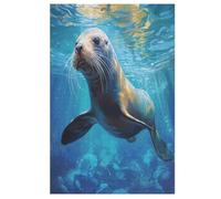 Puzzle Phoque Puzzles pour AdultesPuzzles en Bois De 1000 Pièces Adultes Cadeaux Jeu Stimulant 78×53cm
