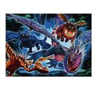 Ravensburger Puzzle pour Enfants - 13710 Dragons Lumineux - Puzzle Lumineux pour Enfants à partir de 6 Ans - 100 pièces au Format XXL - Brille dans Le Noir - Rouge, Bleu, Jaune