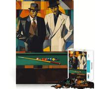 Puzzle Photo de Salle de Billard pour Adolescents, 1000 pièces, Jouet Wise Think, Loisirs Doux, découpe serrée, liste de souhaits du Père Noël (38x52cm)