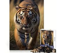 Puzzle Photo de Tigre pour Adultes, 1000 pièces, Jeu de logique Pure, Anti-Stress, découpe Nette, Cadeau de Noël 50x75cm