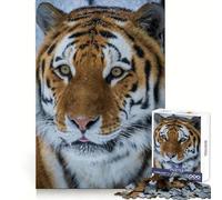 Puzzle Photo de Tigre pour Adultes, 1000 pièces, Jeu Intelligent, Anti-Stress, Motif à Assembler, Cadeau touchant 38x52cm