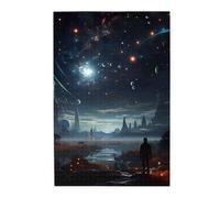 Puzzle photo La lune, les étoiles et les planètes. Puzzle en bois pour adultes et enfants, décorations stimulantes