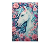 Puzzle photo licorne en papier découpé - Puzzle en bois pour adultes et enfants - Décoration stimulante