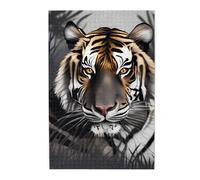 Puzzle photo tigre au repos. Puzzle en bois pour adultes et enfants, puzzle stimulant les décorations