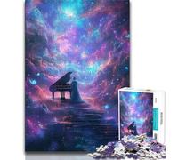 Puzzle Piano Ciel Étoilé 1000 Pièces pour Adultes et Adolescents, Jouet Éducatif Intellectuel Décompressant, Cadeaux Secret du Père Noël 38x26cm