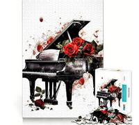 Puzzle Piano Coloré pour Adolescents 1000 Pièces Jouet d'exercice Mental, Design Doux et Relaxant, Assemblage, Surprise de Noël (50x75cm)
