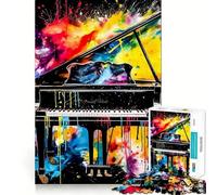 Puzzle Piano Coloré pour Adultes 1000 Pièces Jeu de Logique Clair Passe-Temps Silencieux Découpe Parfaite Cadeau Élégant (38x52cm)
