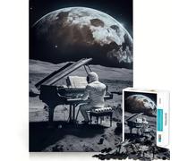 Puzzle Piano dans l'espace pour Adolescents 1000 pièces Wise Think Toy Gentle Leisure Tight Cut Liste de souhaits du Père Noël (38x26cm)