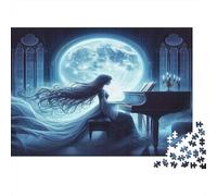 Puzzle Piano Muse Brise Nocturne 1000p 38x26cm Papier Recy dultes Défi Difficile Anti-Stress Décoration Maison Cadeau