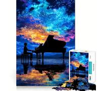 Puzzle Piano sous Ciel Étoilé 1000 Pièces pour Adultes Jeu Cognitif et Amusant à Assembler Collection d'Images (50x75cm)