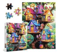 Puzzle PICKFORU pour adultes - 1000 pièces - Puzzle coloré en forme de beignets - Thème des plantes difficiles - Décoration d'intérieur