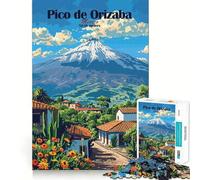 Puzzle Pico De Orizaba Mountain 1000 pièces pour Adolescents, Jeu d'entraînement cérébral, Moment de détente, Art à Assembler, Cadeau saisonnier (38x26cm)