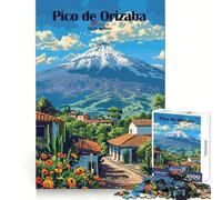 Puzzle Pico De Orizaba Mountain 1000 pièces pour Adolescents, Jeu d'entraînement cérébral, Moment de détente, Art à Assembler, Cadeau saisonnier (38x26cm)