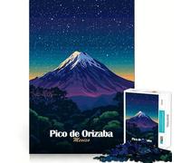 Puzzle Pico De Orizaba Mountain 1000 pièces pour Adolescents, Jeu d'entraînement cérébral, Moment de détente, Art à Assembler, Cadeau saisonnier (50x75cm)