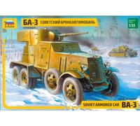 Maquette Ba-3 Zvezda 1/35, Voiture Blindée Soviétique Wwii équipée D'un Canon De