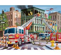 Puzzle Pièces Xxl - Camion De Pompier - Puzzle 100 Pièces