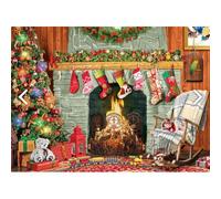 Puzzle Pièces Xxl - Christmas By The Fireplace - Puzzle 500 Pièces