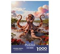 Puzzle Pieuvre 1000 Pièces pour Adultes Et Enfants, Jeu De Société Convivial, Puzzle Marais, Home Decor, Cadeau Famille 38x26cm/1000pcs