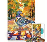 Puzzle Pigeon in A Tie pour Adultes, 1000 pièces, Jeu de logique Clair, Loisirs, découpe Parfaite, Cadeau créatif (50x75cm)