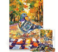 Puzzle Pigeon in A Tie pour Adultes, 1000 pièces, Jeu de logique Clair, Loisirs, découpe Parfaite, Cadeau créatif (50x75cm)