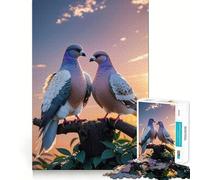 Puzzle Pigeon Lever de Soleil pour Adolescents 1000 Pièces Renforce la mémoire Passe-Temps apaisant Qualité Cadeau Festif (38x52cm)